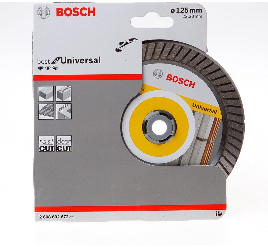 Bosch - Diamantdoorslijpschijf Best for Universal Turbo 125 x 22,23 x 2,2 x 12 mm