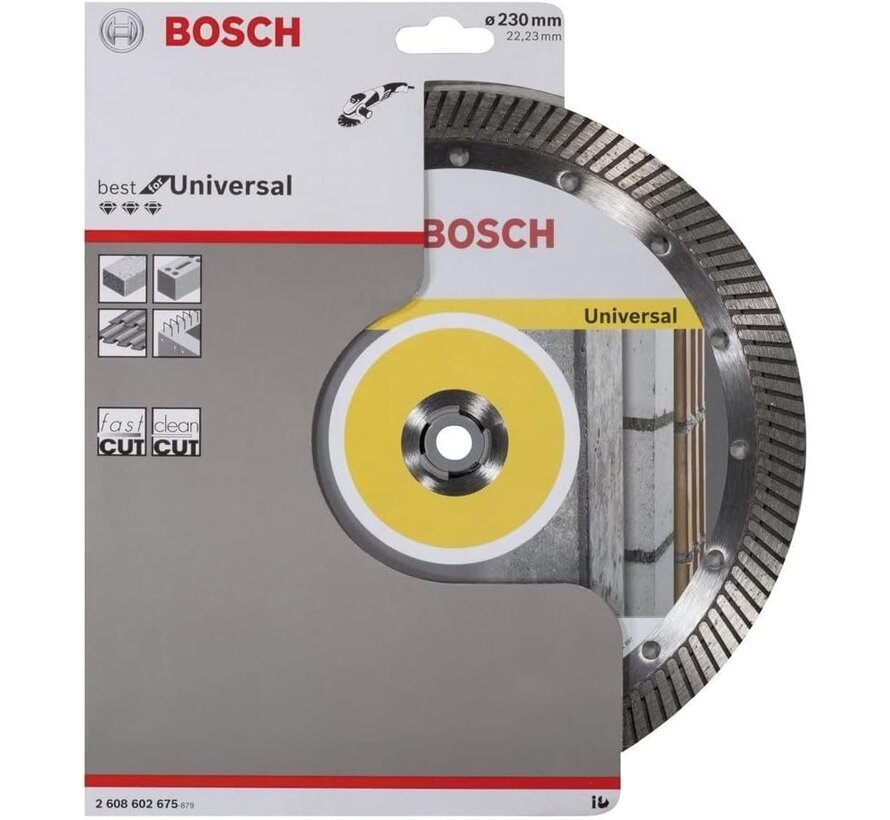 Bosch - Diamantdoorslijpschijf Best for Universal Turbo 230 x 22,23 x 2,5 x 15 mm
