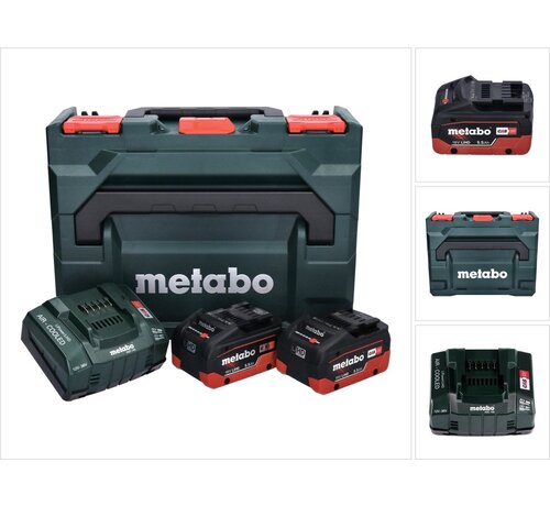 Metabo 18V LiHD accu starterset (2x 5.5Ah) + lader in MetaBox 685077000