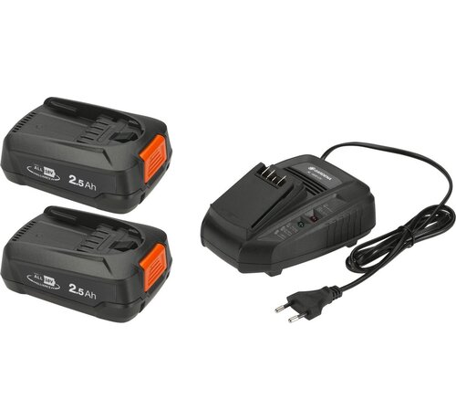 Gardena Startset P4a Qc+2x2.5ah Accu - Accu Power For All