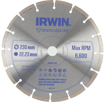 Irwin diamantschijf voor haakse slijper Ø230 mm. Voor kermamiek