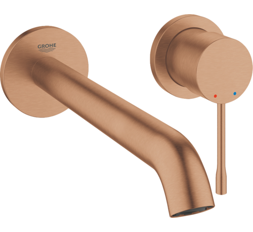 Grohe Essence New 2-gats wastafelmengkraan M-size (wand) exclusief inbouwdeel warm sunset brons geborsteld