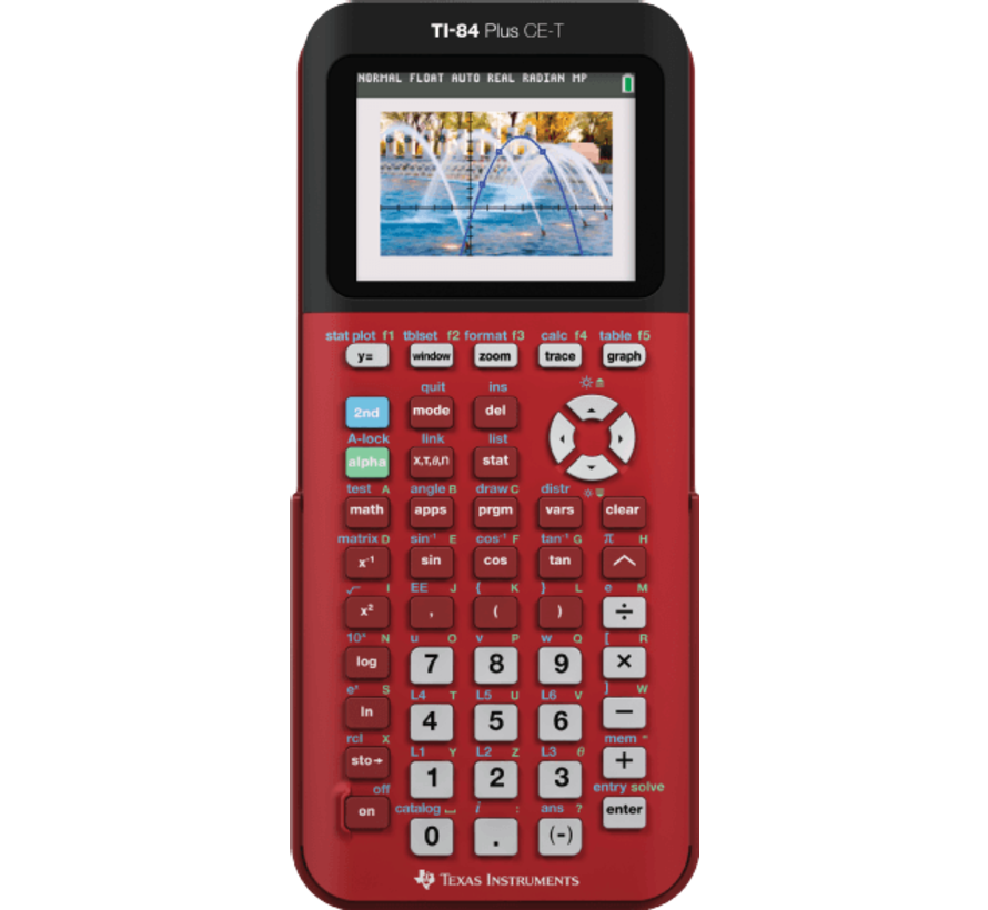 Texas Instruments TI 84 Plus CE-T Grafische rekenmachine Rood - Tweedehands