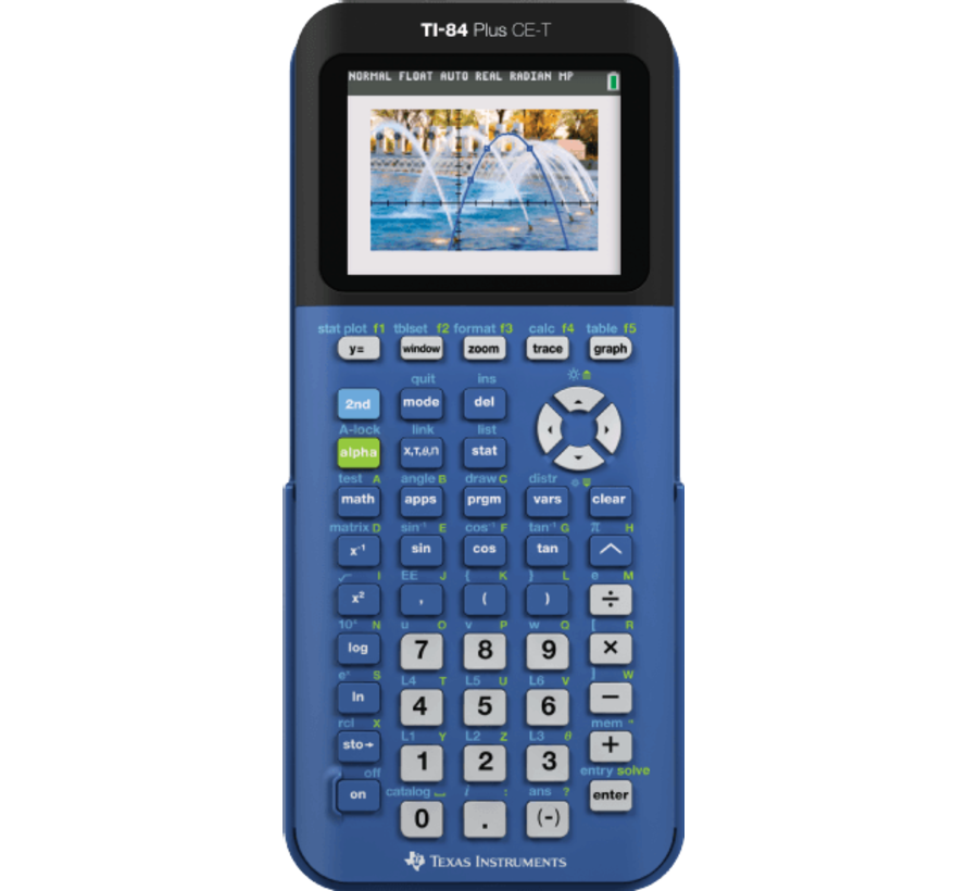 Texas Instruments TI 84 Plus CE-T Grafische rekenmachine Blauw - Tweedehands