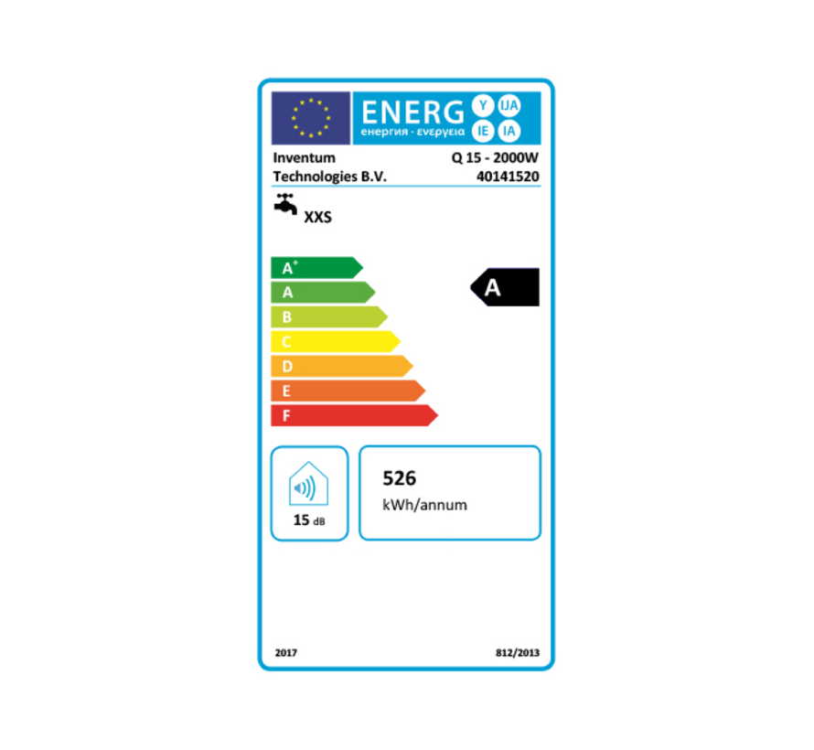 Inventum Q-line 15 liter elektrische keukenboiler 2000 W - Refurbished