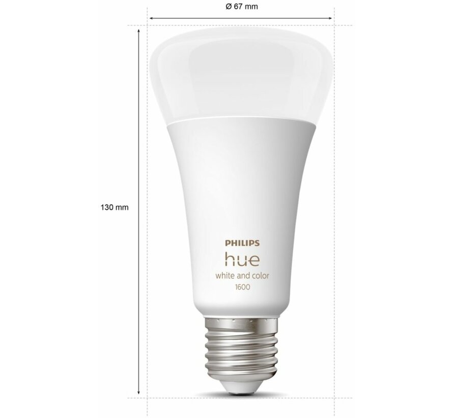 Philips Hue White and Color E27 1600lm Losse lamp