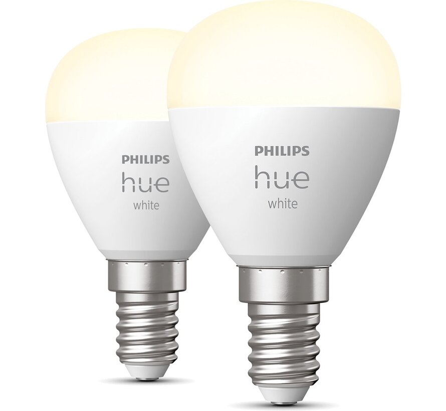 Philips Hue White E14 Kogellamp (met bluetooth) Duopack