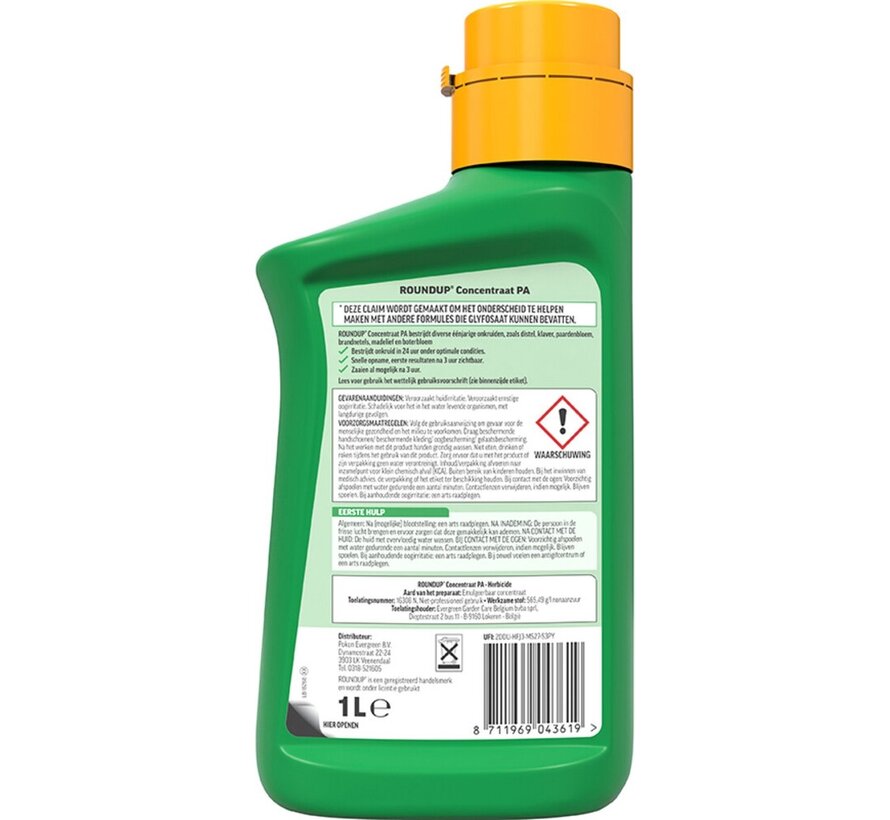 ROUNDUP Totaal Onkruidvrij Concentraat 1L