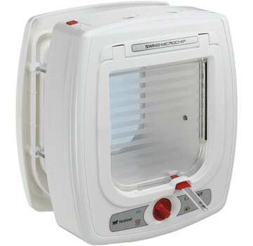 Ferplast Dierenluik Swing Microchip - Kattenluik - 22.5x16.2x25.2 cm Wit