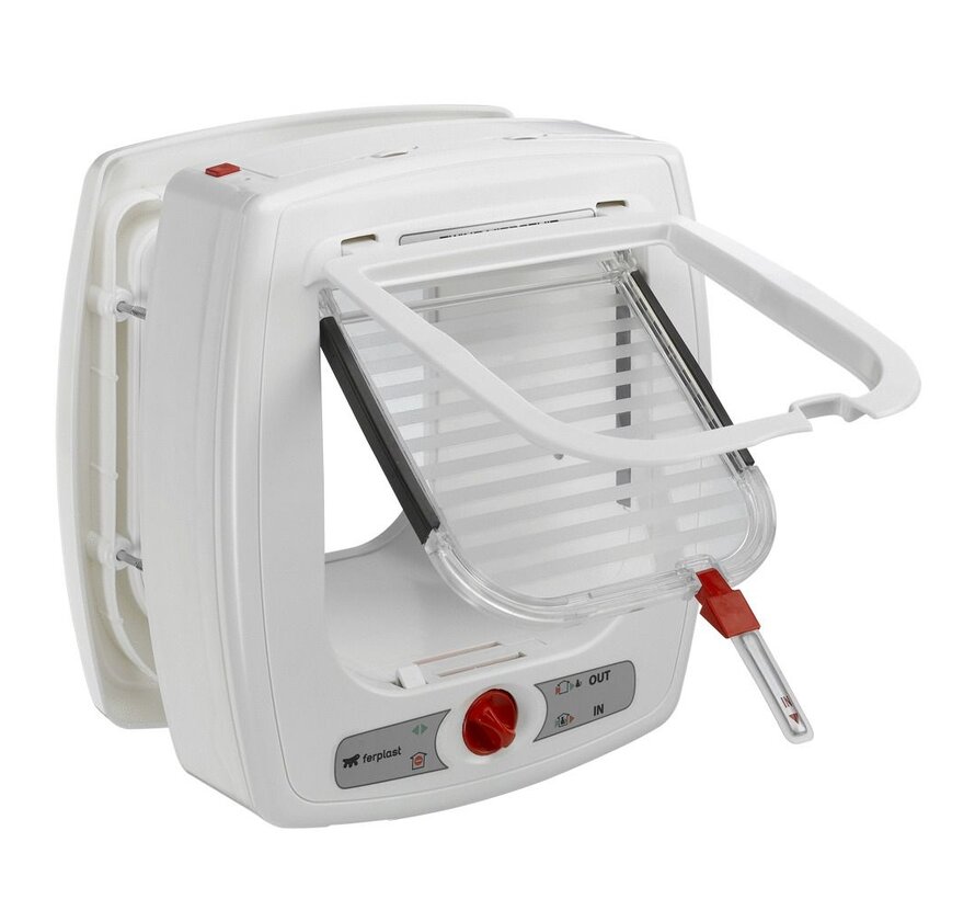 Ferplast Dierenluik Swing Microchip - Kattenluik - 22.5x16.2x25.2 cm Wit