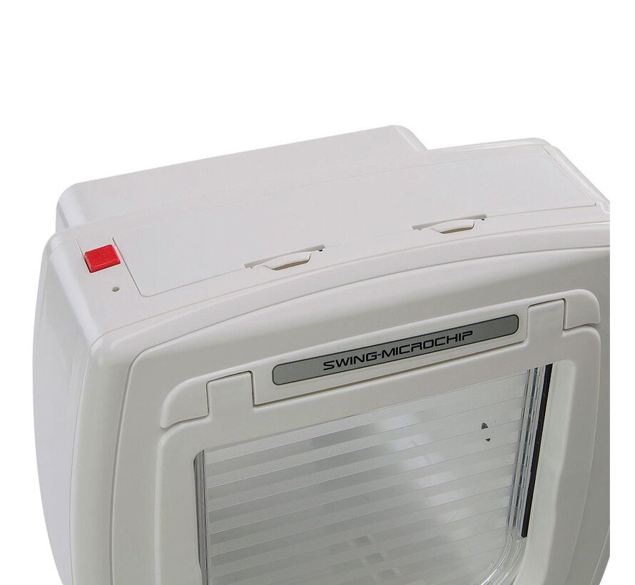 Ferplast Dierenluik Swing Microchip - Kattenluik - 22.5x16.2x25.2 cm Wit