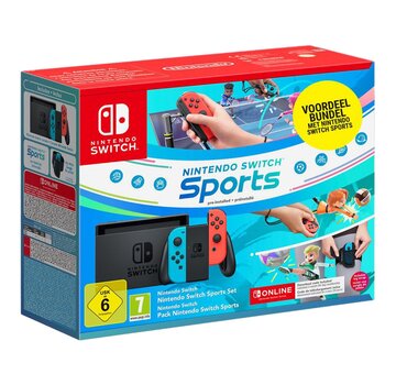 NINTENDO Switch Rood en Blauw - Switch Sports + 3 maanden Nintendo Online