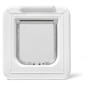 Cat Mate Elite Microchip Kattenluik Met Timer Bediening - Kattendeur - Wit