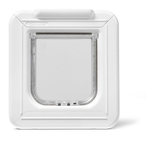 Cat Mate Elite Microchip Kattenluik Met Timer Bediening - Kattendeur - Wit