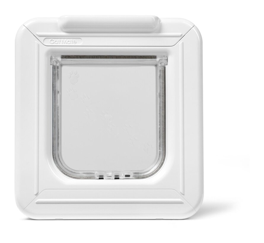 Cat Mate Elite Microchip Kattenluik Met Timer Bediening - Kattendeur - Wit