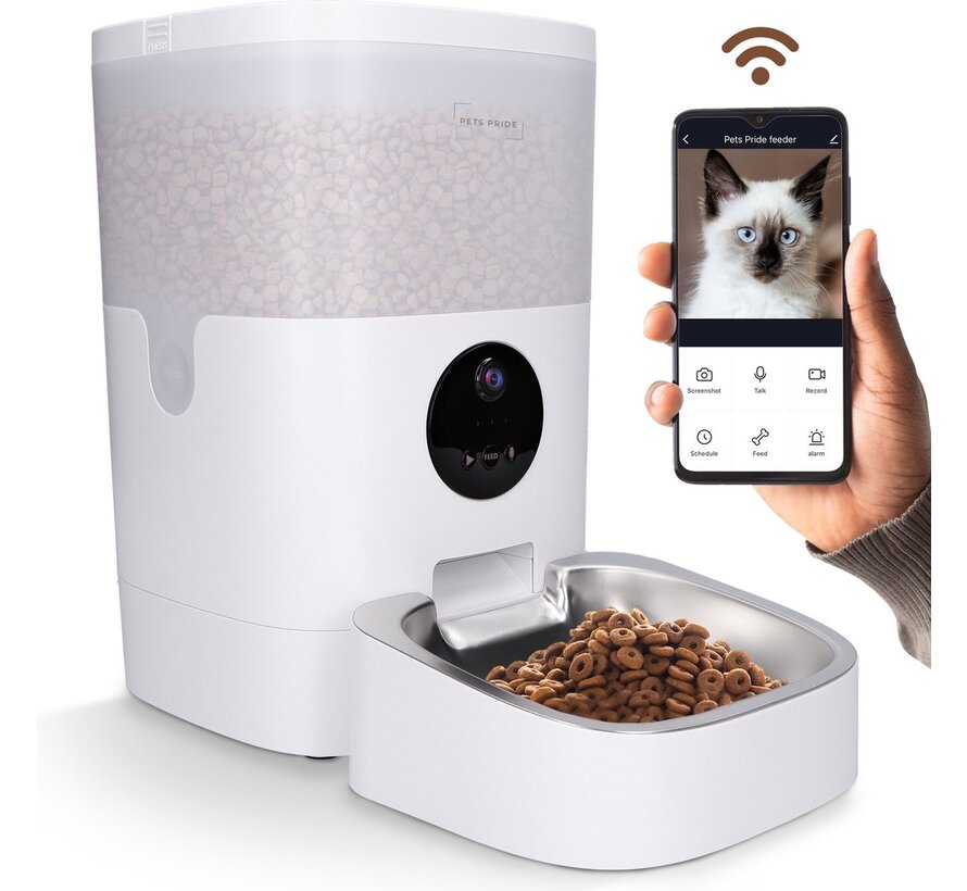 Pets Pride Automatische Voerbak Kat 4 Liter met Full HD camera