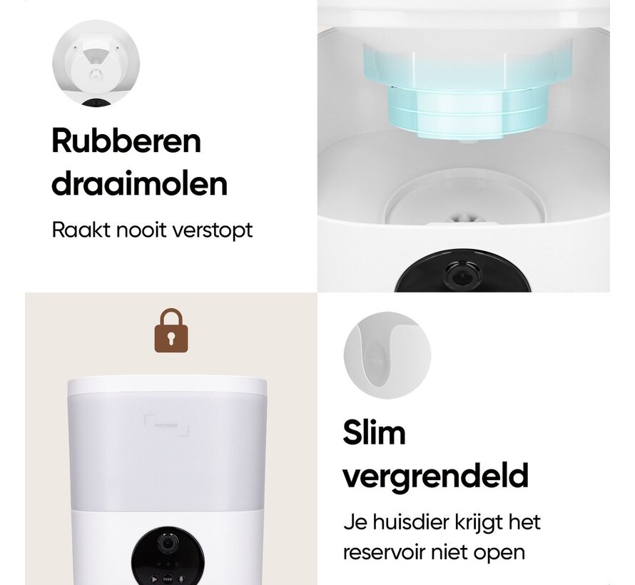 Pets Pride Automatische Voerbak Kat 4 Liter met Full HD camera