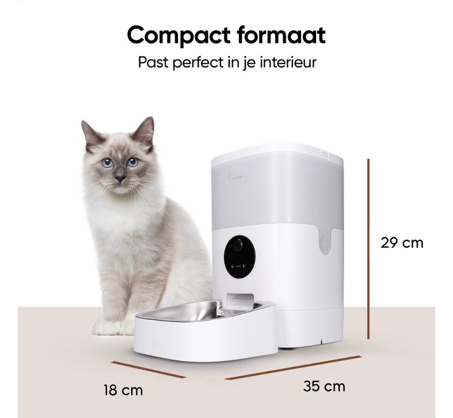 Pets Pride Automatische Voerbak Kat 4 Liter met Full HD camera