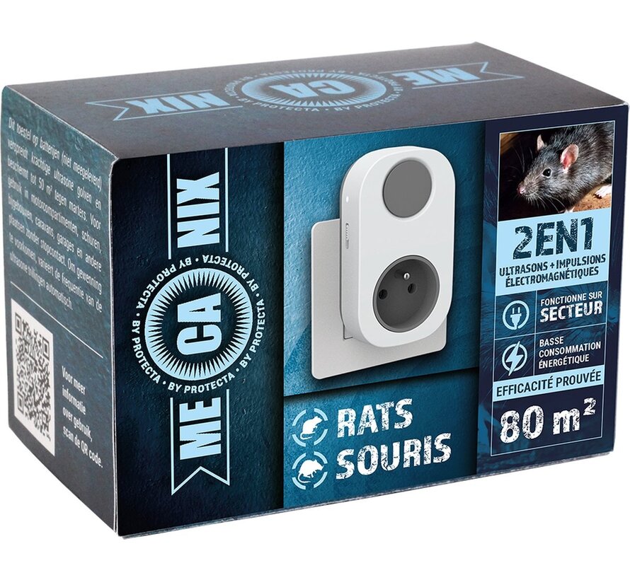 Mecanix Ultrasoon Rat & Muis 80m2 - 240V