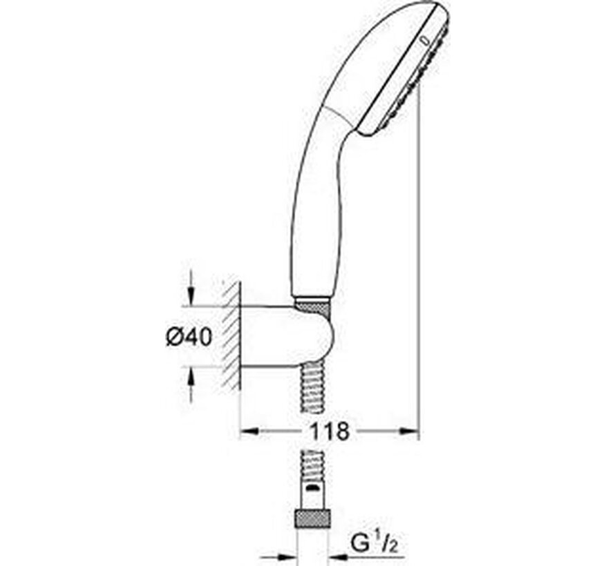 Grohe QuickFix Vitalio Start 100 badset chroom