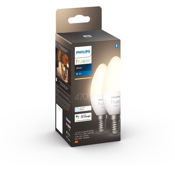 Philips Hue White Bluetooth E14 Duopack