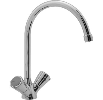 Venlo Nimbus II Messing Eco keukenkraan met draaibare uitloop chroom 200mm