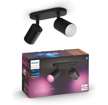 Philips Hue Fugato spotbalk 2 lampen Zwart