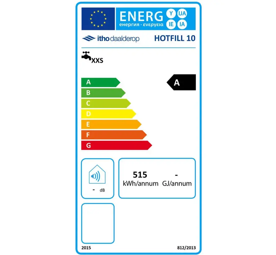 Itho Daalderop Close-in 10 liter Hotfill elektrische keukenboiler 500 W (5-80°C) - Refurbished