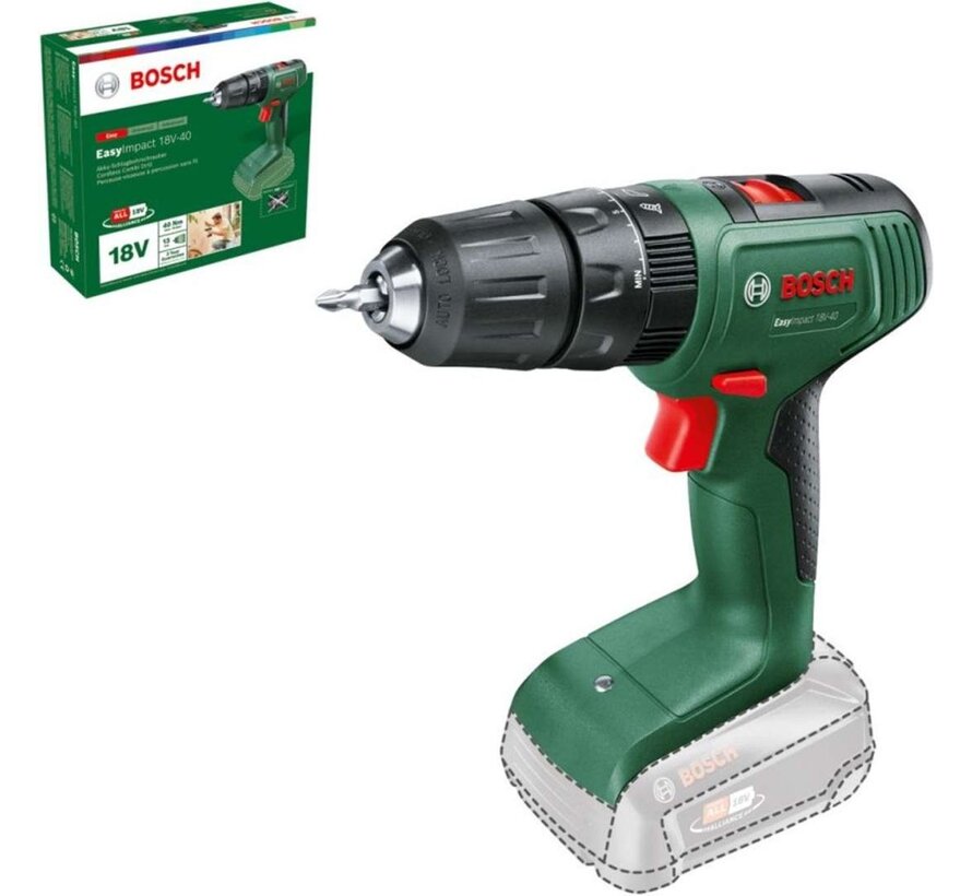 Bosch EasyImpact 18V-40 Accuklopboormachine Zonder accu en lader