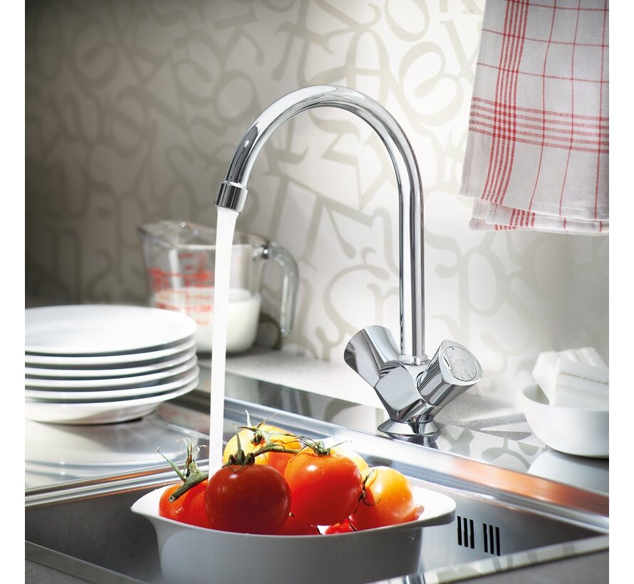 Grohe Costa-S keukenkraan met hoge uitloop chroom