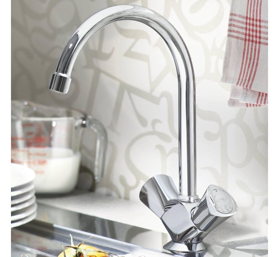 Grohe Costa-S keukenkraan met hoge uitloop chroom