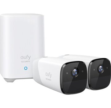 Eufy Cam 2 Pro 2K Draadloze Beveiligingsset Inclusief Homebase en 2 Camera's