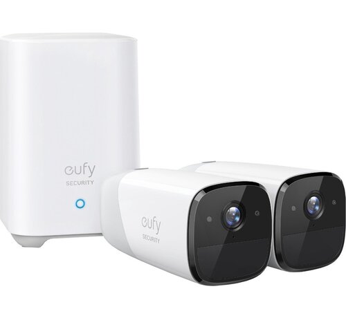 Eufy Cam 2 Pro 2K Draadloze Beveiligingsset Inclusief Homebase en 2 Camera's