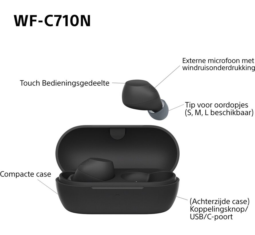 Sony WF-C710N Zwart