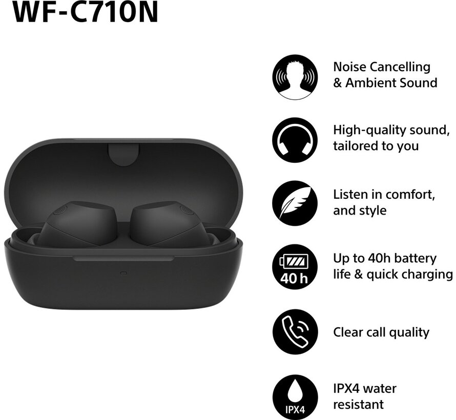 Sony WF-C710N Zwart