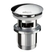 Wirquin afvoerplug 73-92mm met clickwaste en overloop chroom