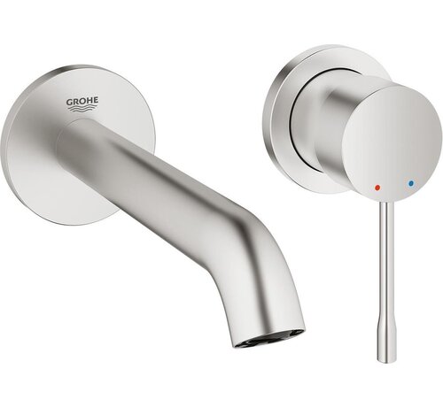 Grohe Essence - 2-gats wastafelkraan M, supersteel 19408DC1