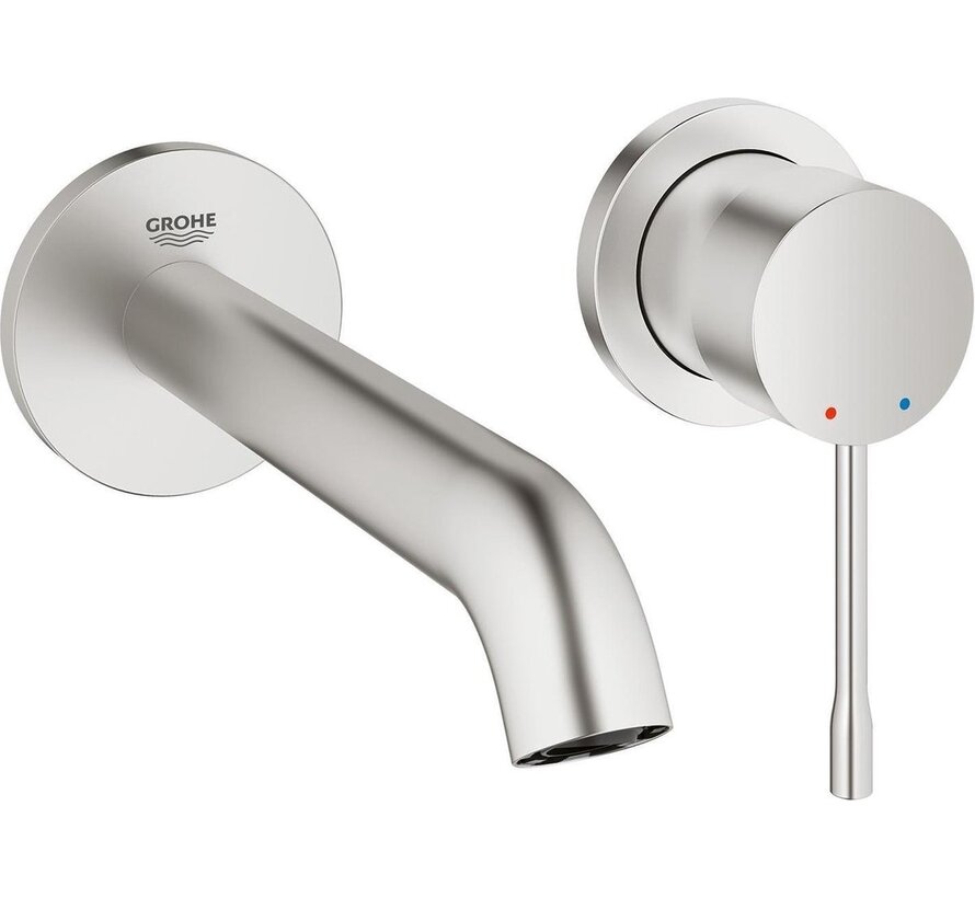Grohe Essence - 2-gats wastafelkraan M, supersteel 19408DC1