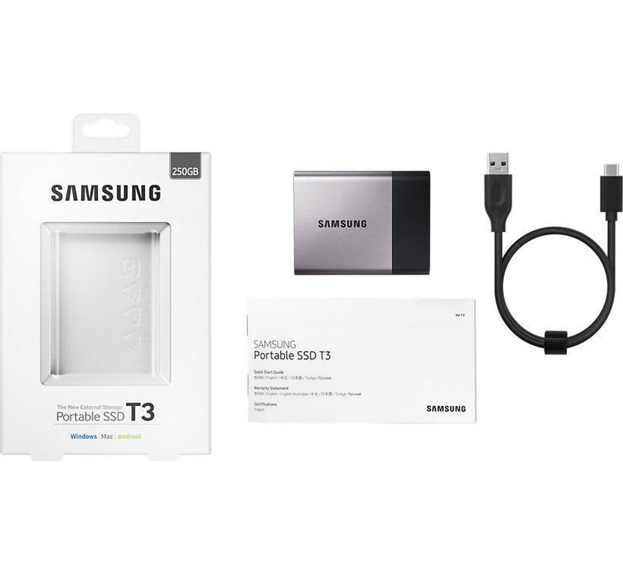 Samsung Portable SSD T3 250GB Zilver