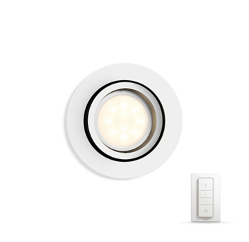 Philips Hue Milliskin inbouwspot rond wit (White Ambiance, incl DIM switch)