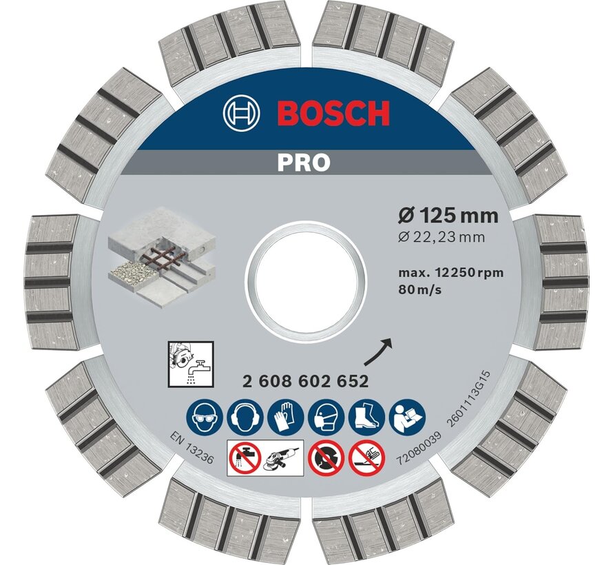Bosch Prof diamantschijf 125mm beton