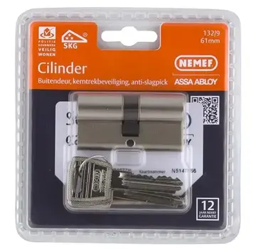 Nemef veiligheidscilinder 30/30 mm SKG 3-sterren