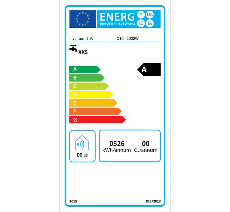 Inventum Q-line 10 liter elektrische keukenboiler 2000 W