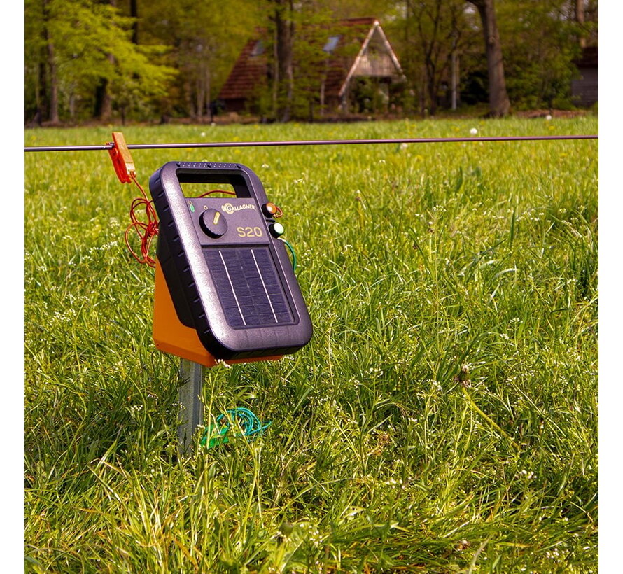 Gallagher S20 solar schrikdraadapparaat incl. batterij