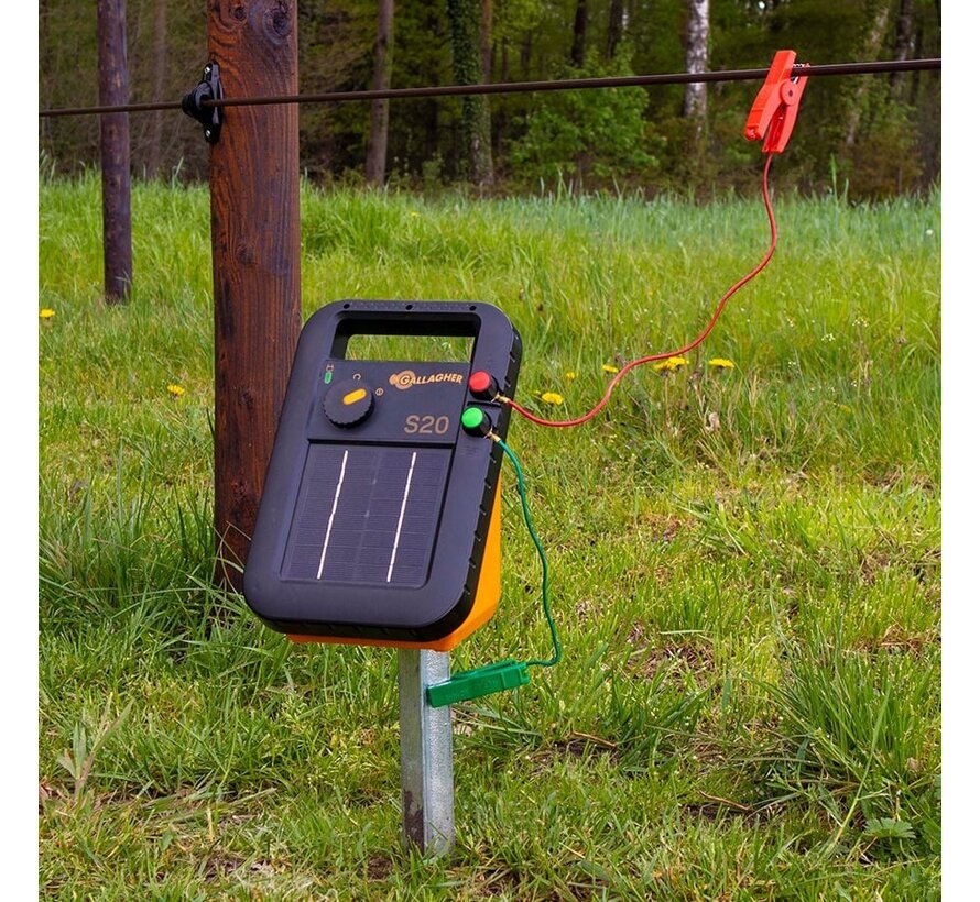 Gallagher S20 solar schrikdraadapparaat incl. batterij