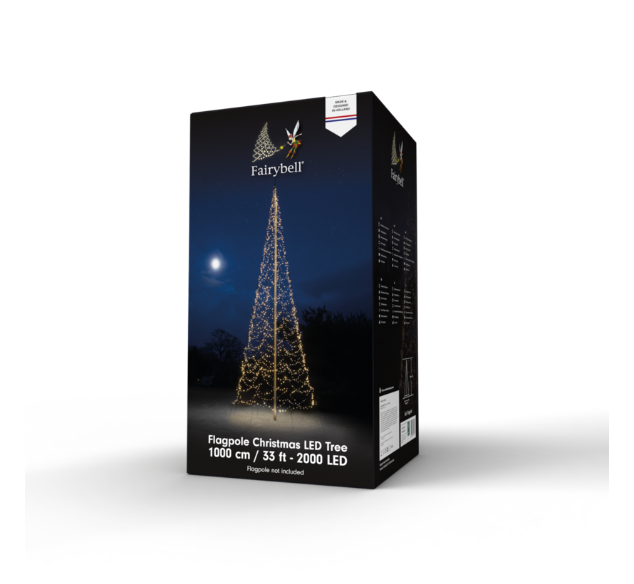 Fairybell | 10 meter | 2000 LED-lampjes | Warm wit