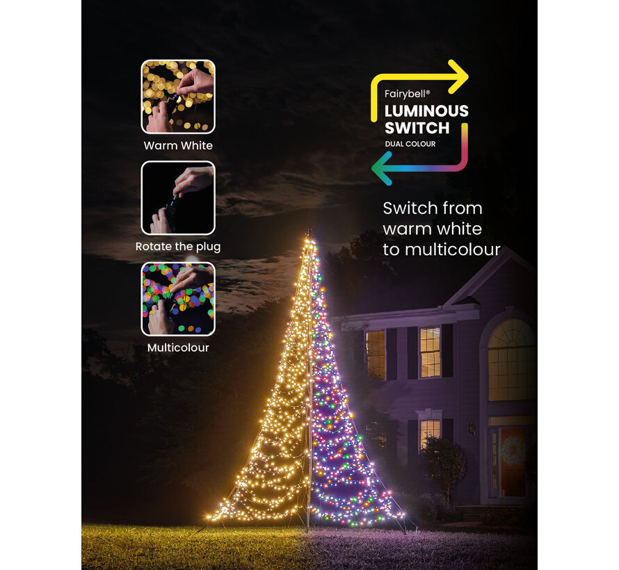Fairybell Luminous Switch | 4 meter | 1500 LED-lampjes