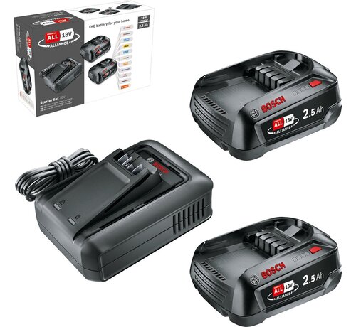 Bosch Bosch 18V startset 2x 2.5Ah accu + snellader