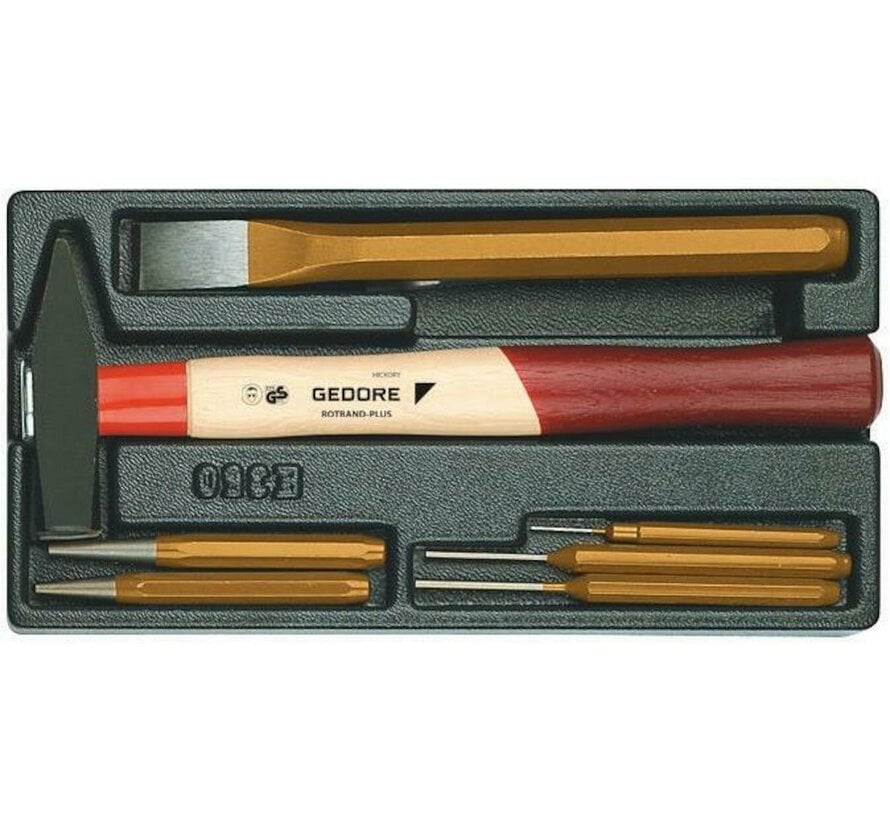 Gedore 6613760 1500 ES-350 Hamer / Beitelset
