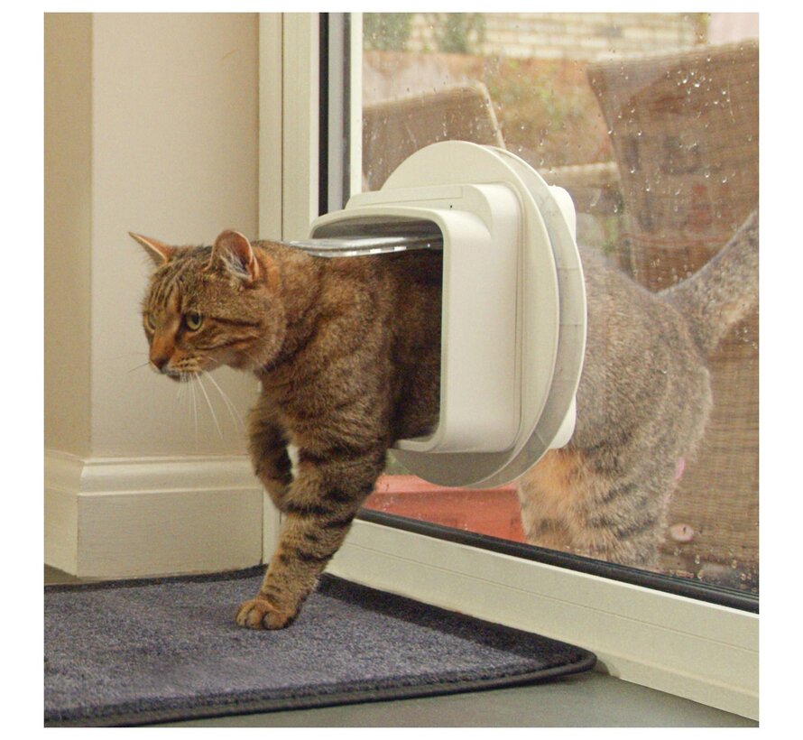 Sureflap Dierenluik Microchip Dualscan - Kattenluik - 20x7x20 cm Wit